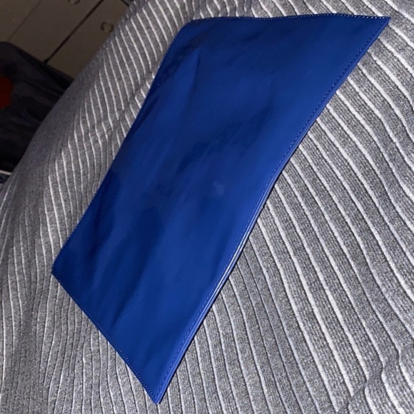 Fashion Mystic blue glossy Lucky Embossed oversized clutch  Bag - Picture 15 of 15